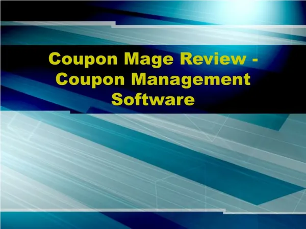 Coupon Mage Review - Coupon Management Software