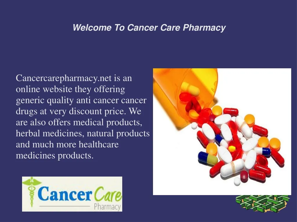 welcome to cancer care pharmacy