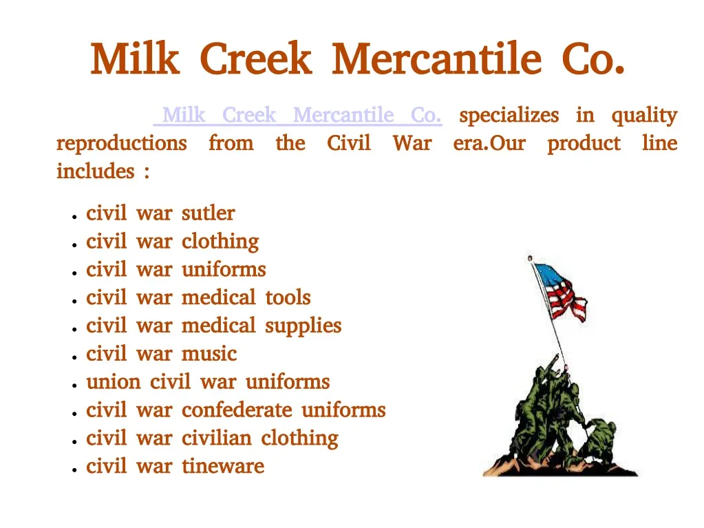 milk creek mercantile co