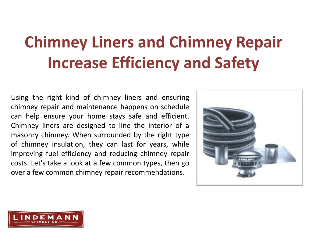 chimney liners and chimney repair increase efficiency and safety