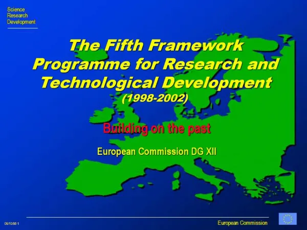 Building on the past European Commission DG XII