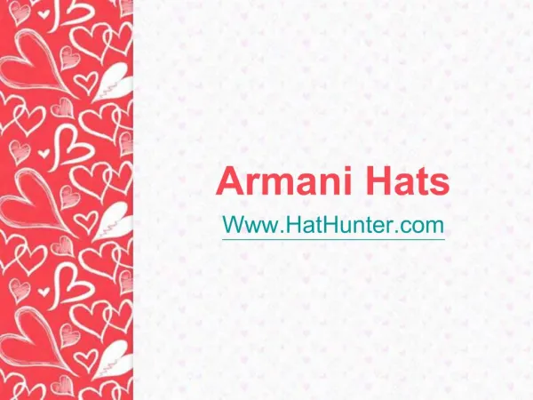 Armani Hats by HatHunter