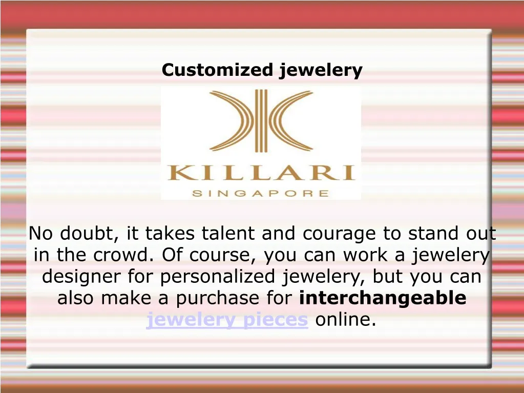 customized jewelery