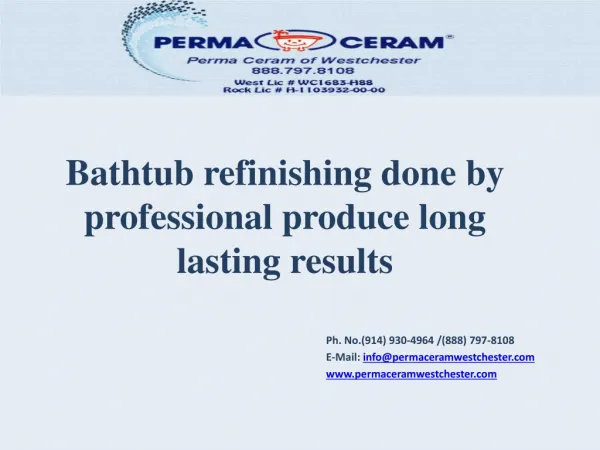 Bathtub refinishing done by professional