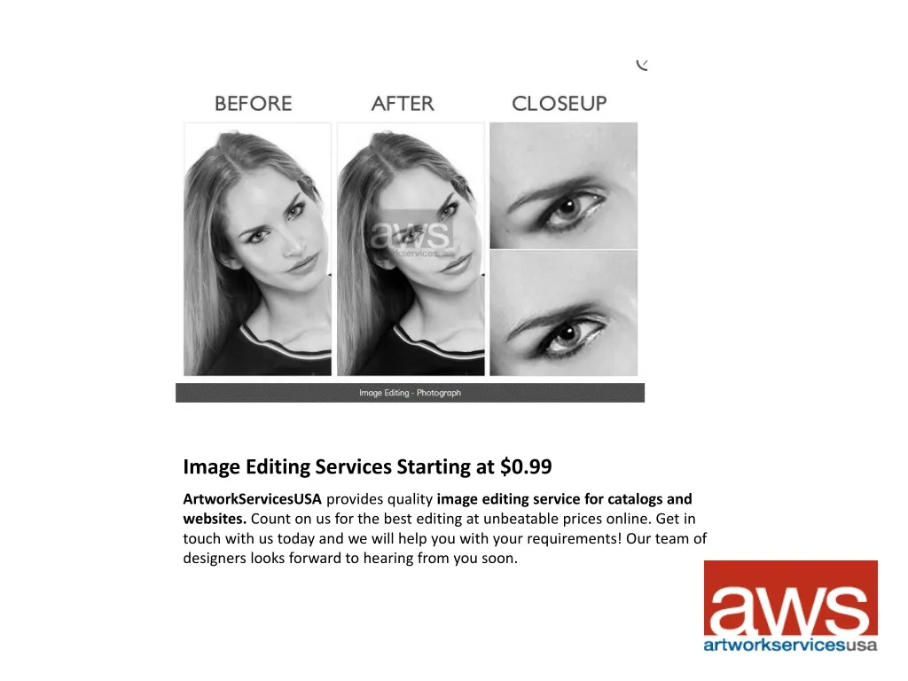 image editing services starting at 0 99