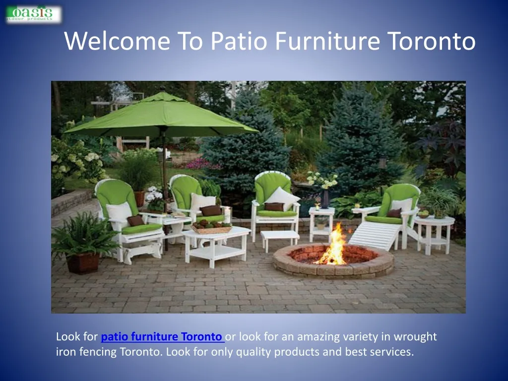 welcome to patio furniture toronto