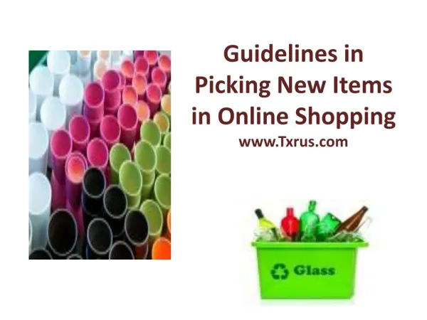 Guidelines in Picking New Items in Online Shopping