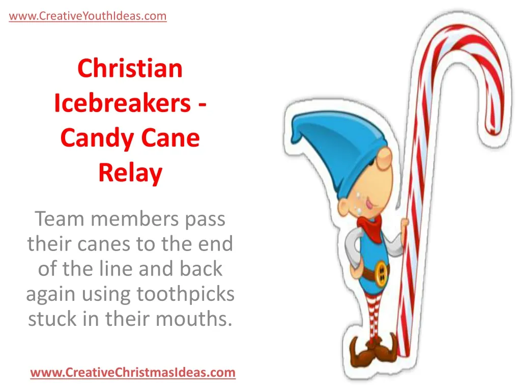christian icebreakers candy cane relay