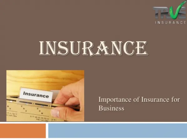 Insurance-Importance of Insurance for Business