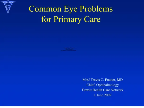 common eye problems for primary care