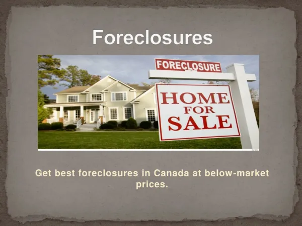 Foreclosures Listing