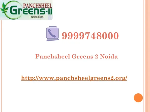 Panchsheel Greens 2 Noida
