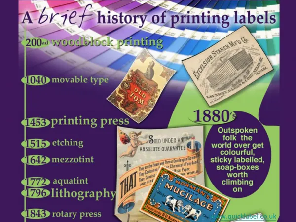 An Infographic on the History of Printing Labels