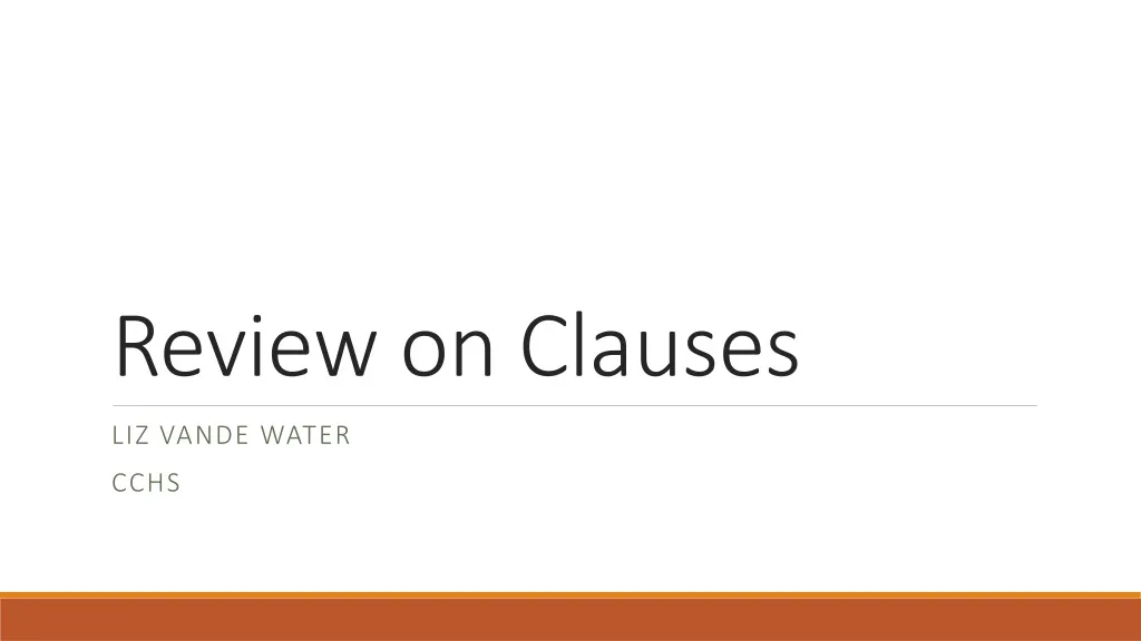 review on clauses