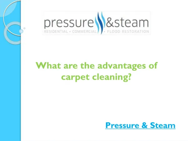 What are the advantages of carpet cleaning