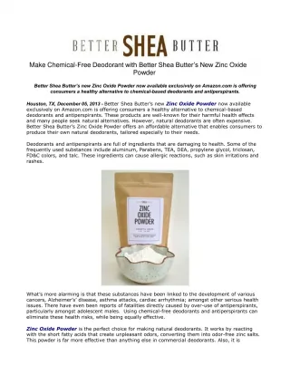 Make Chemical-Free Deodorant with Better Shea Butter - slide 1