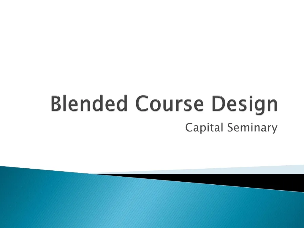 blended course design