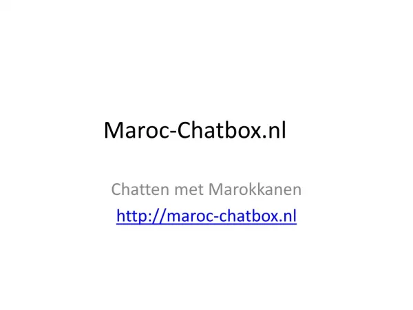 Maroc Chat voor Marokkanen (2013)