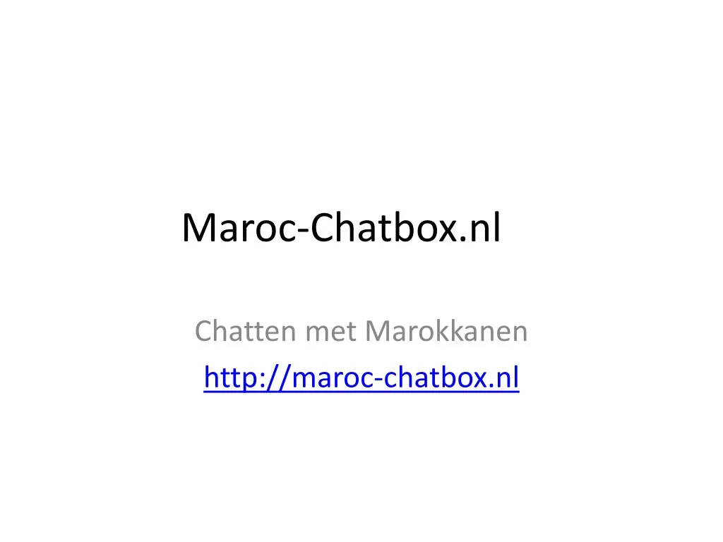 maroc chatbox nl