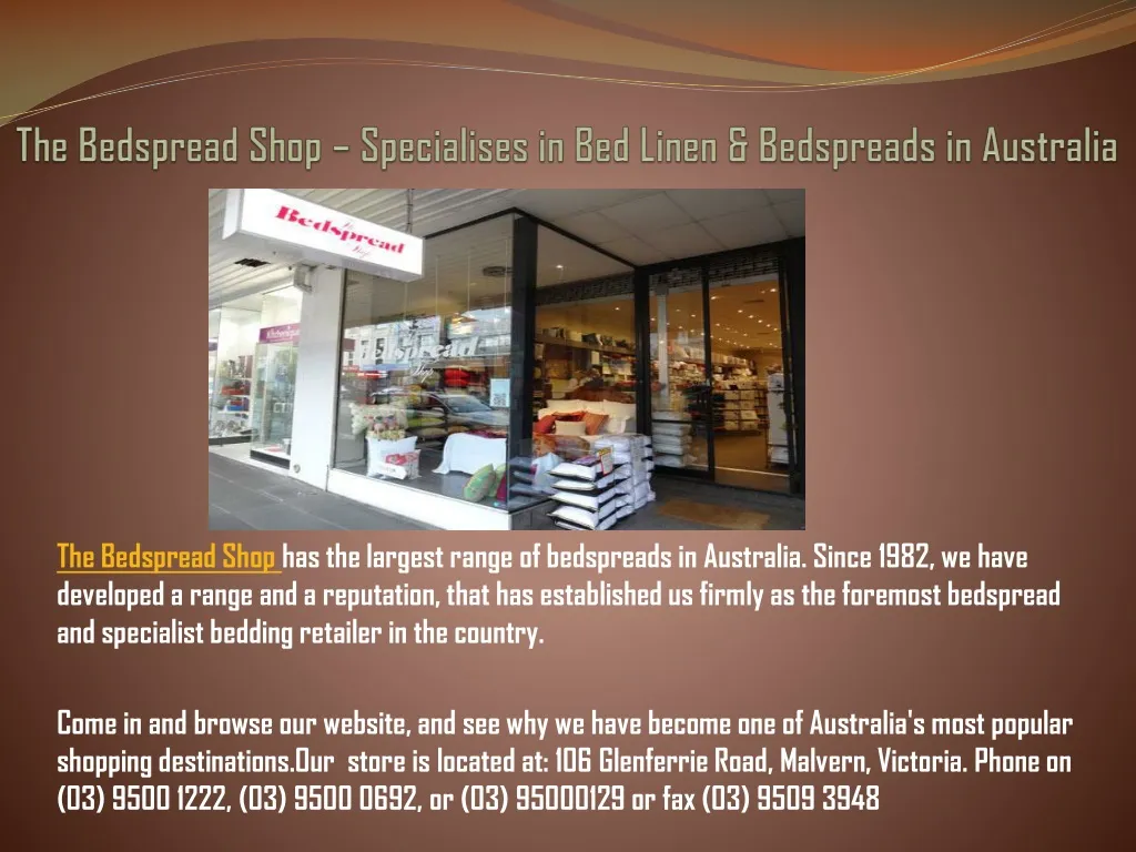 the bedspread shop specialises in bed linen bedspreads in australia
