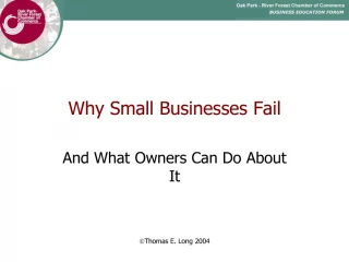 why small businesses fail - slide 1