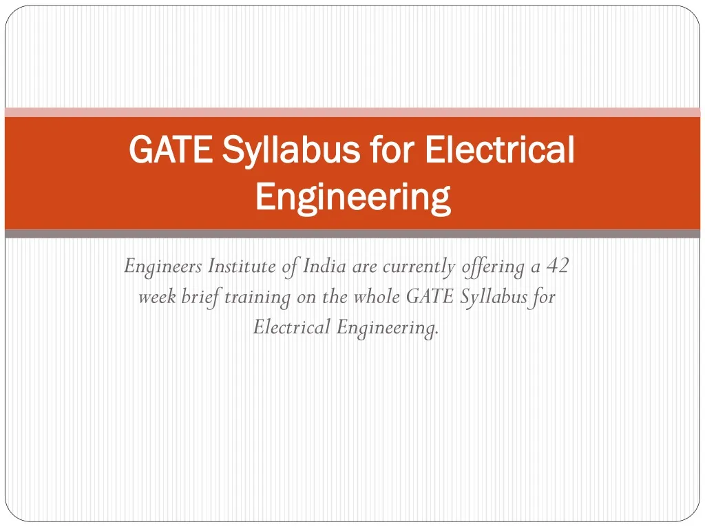 gate syllabus for electrical engineering