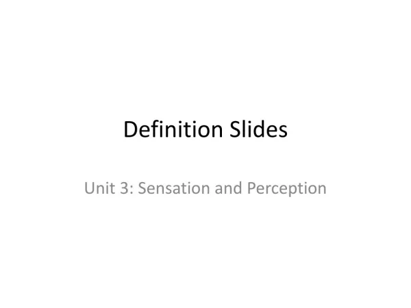 Definition Slides