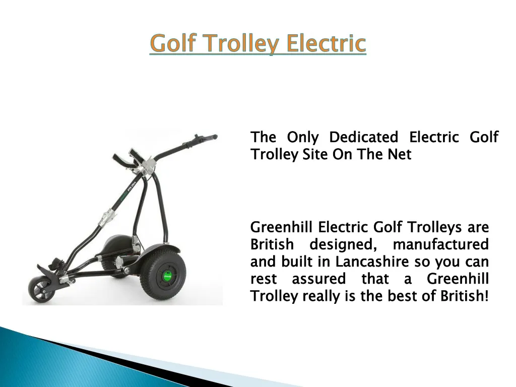 golf trolley electric