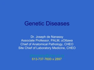 Genetic Diseases - slide 1