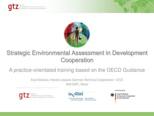 Strategic Environmental Assessment in Development Cooperation