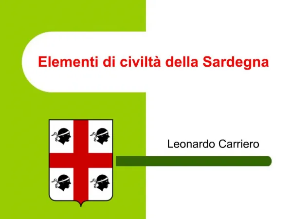Elementi di civilt della Sardegna