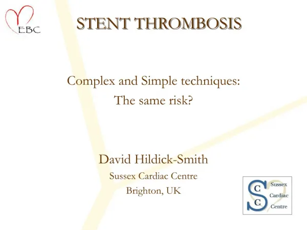 STENT THROMBOSIS