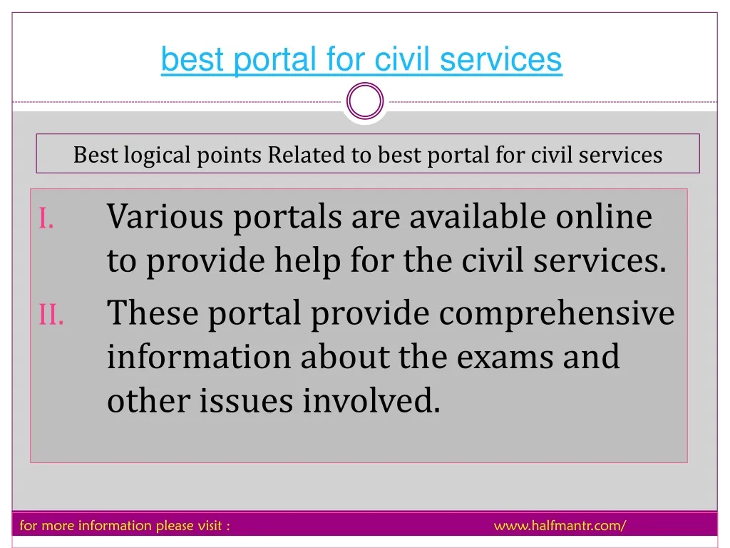 best portal for civil services