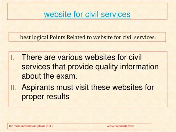 The best knowledge guide about website for civil services