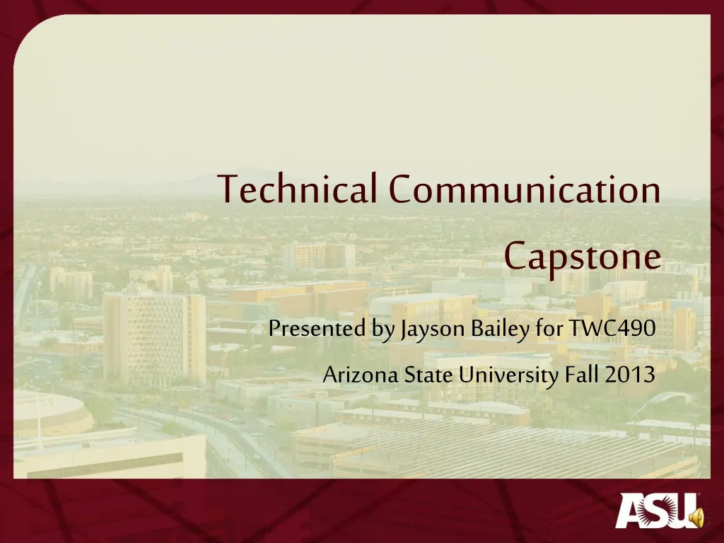 technical communication capstone