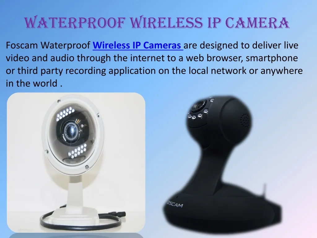 waterproof wireless ip camera