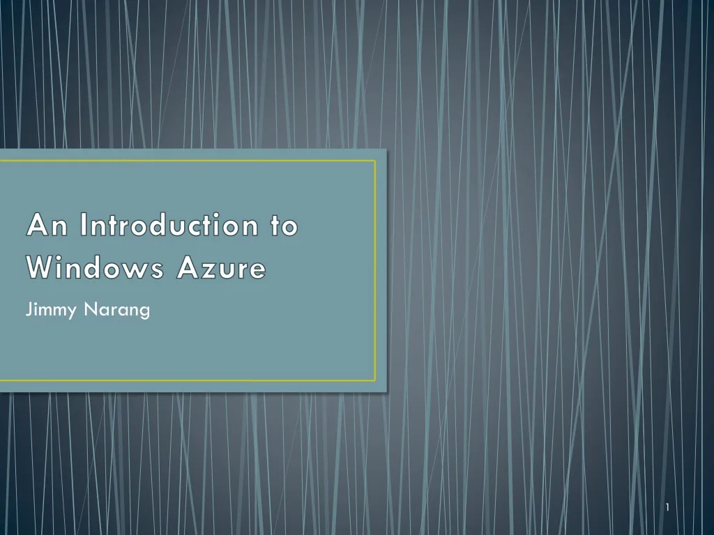an introduction to windows azure