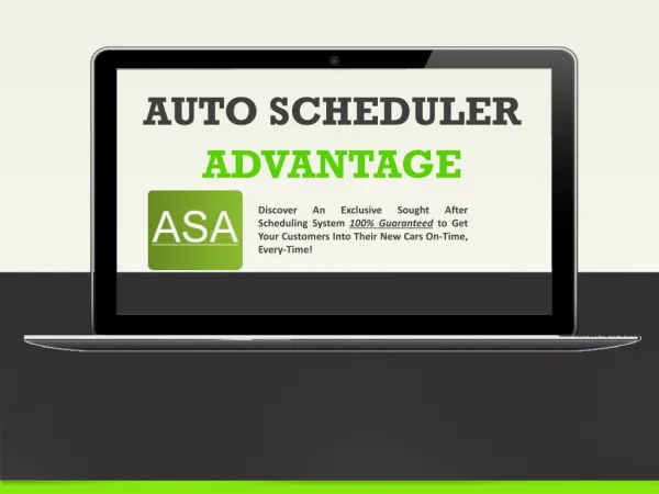 Auto Scheduler Advantage