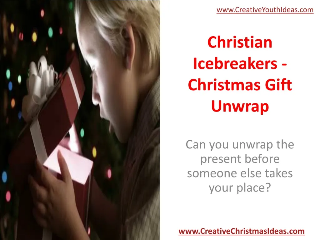 christian icebreakers christmas gift unwrap