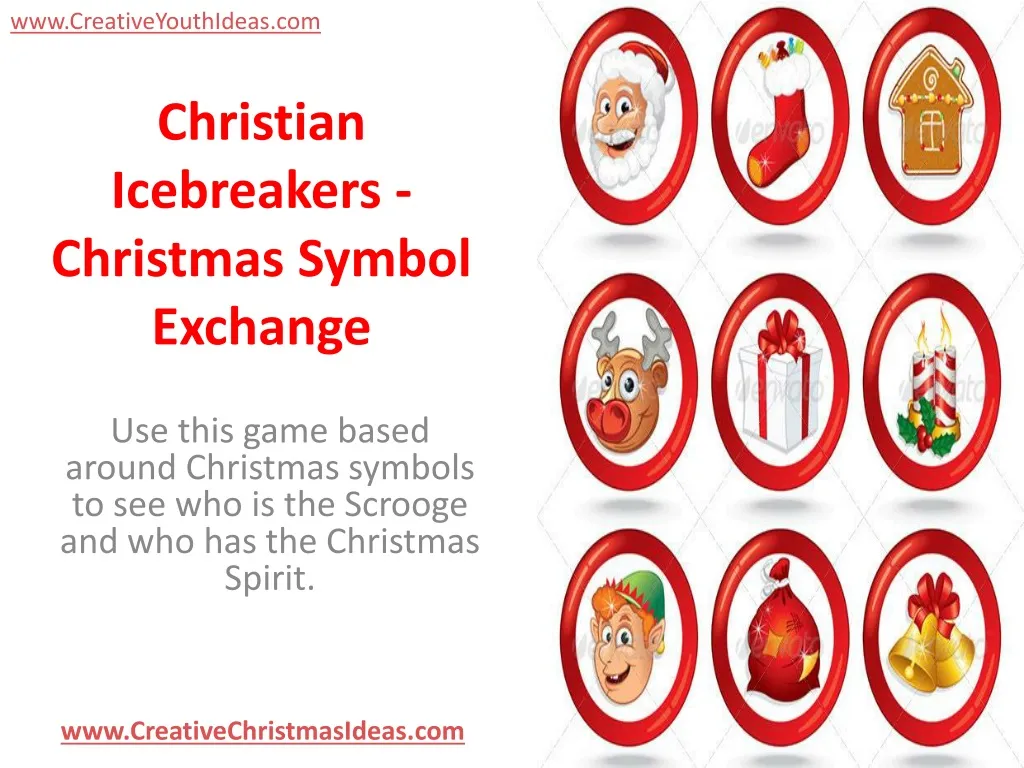 christian icebreakers christmas symbol exchange