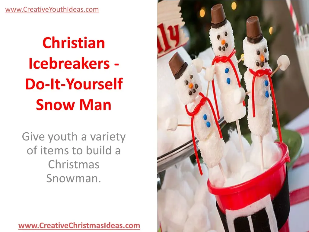 christian icebreakers do it yourself snow man