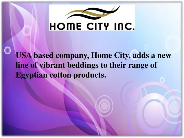 USA based company, Home City, adds a new line of vibrant bed