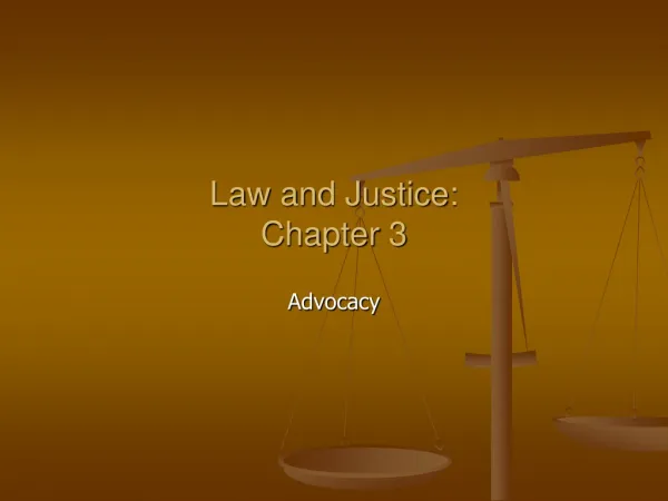 Law and Justice: Chapter 3