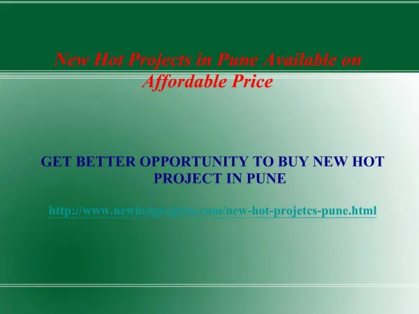 PUNE NEW HOT PROPERTY FOR HOME SEEKER
