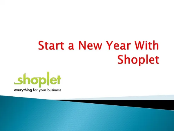 Start a new year with shoplet