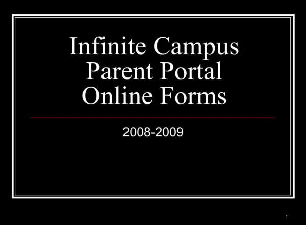 infinite campus parent portal online forms