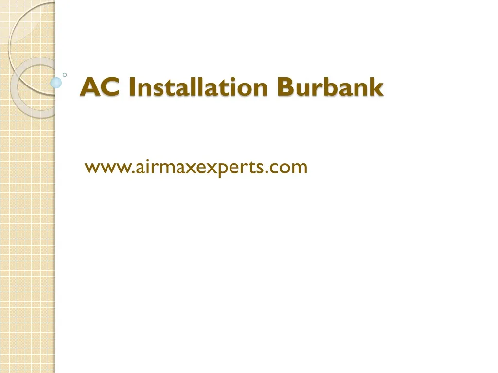 ac installation burbank