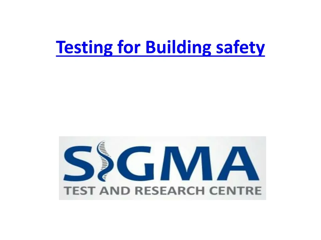 testing for building safety