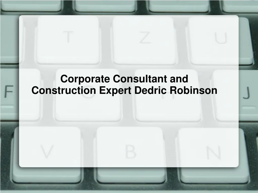 corporate consultant and construction expert
