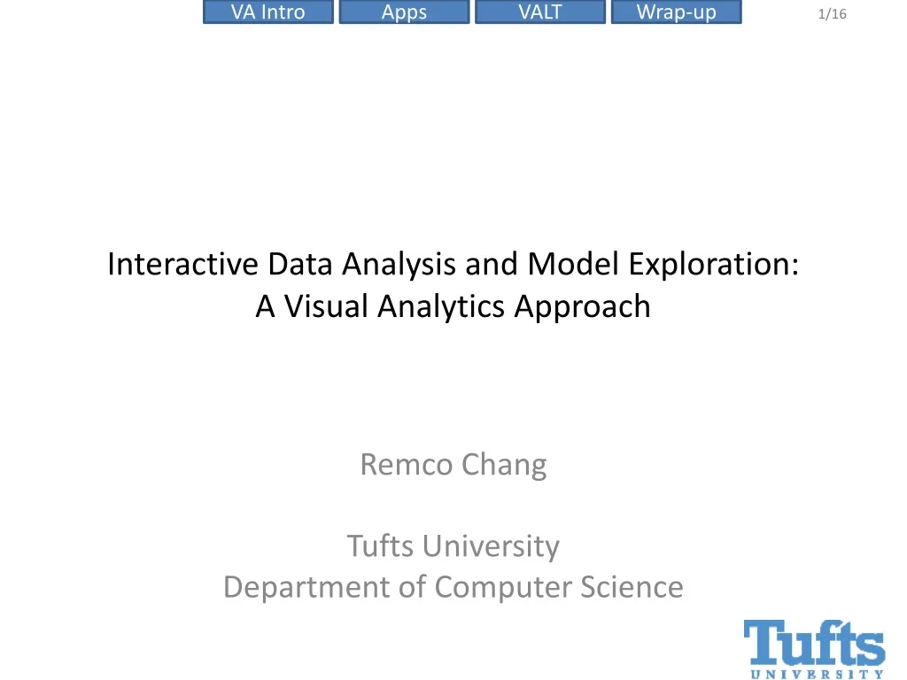 interactive data analysis and model exploration a visual analytics approach
